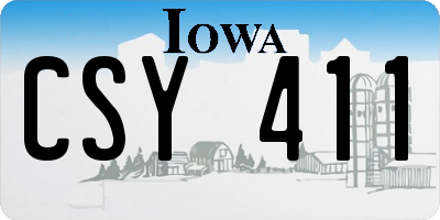 IA license plate CSY411