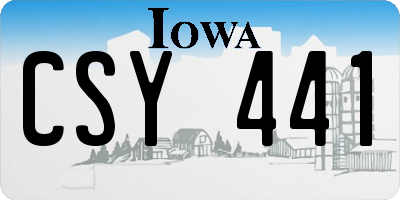 IA license plate CSY441