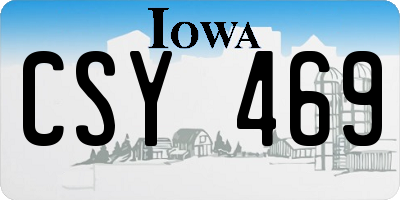 IA license plate CSY469