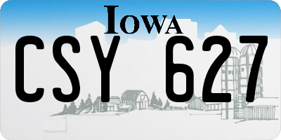 IA license plate CSY627