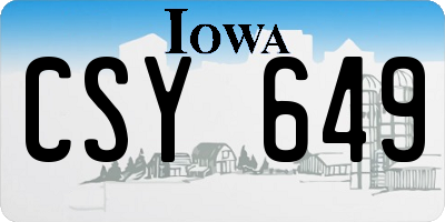 IA license plate CSY649