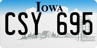 IA license plate CSY695