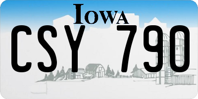 IA license plate CSY790