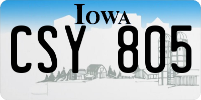 IA license plate CSY805