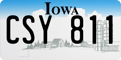 IA license plate CSY811