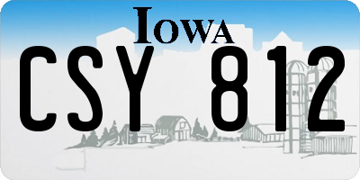 IA license plate CSY812