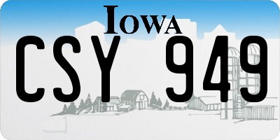 IA license plate CSY949