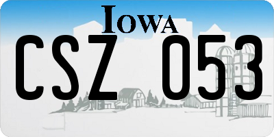IA license plate CSZ053