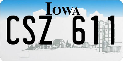 IA license plate CSZ611