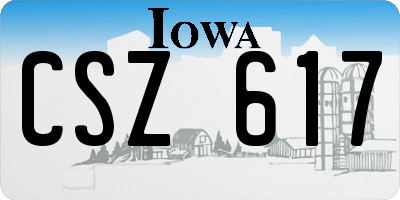 IA license plate CSZ617