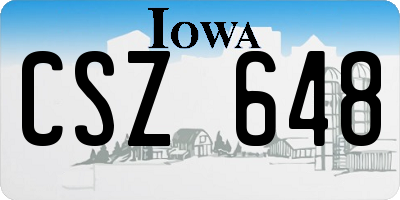 IA license plate CSZ648