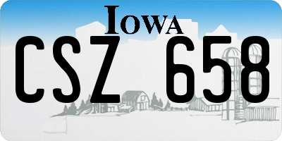 IA license plate CSZ658