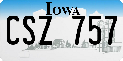 IA license plate CSZ757