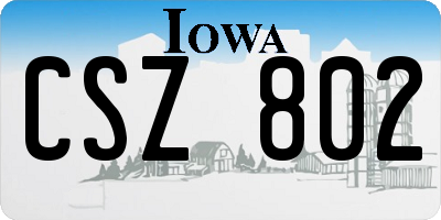 IA license plate CSZ802