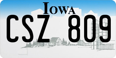 IA license plate CSZ809
