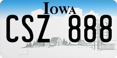 IA license plate CSZ888