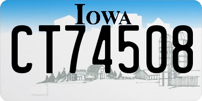 IA license plate CT74508