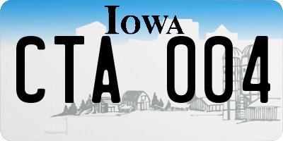 IA license plate CTA004