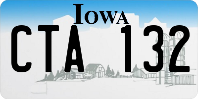 IA license plate CTA132