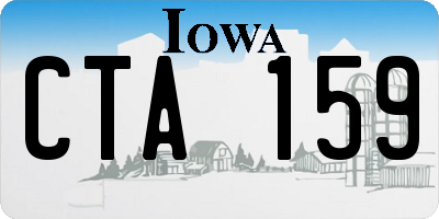 IA license plate CTA159
