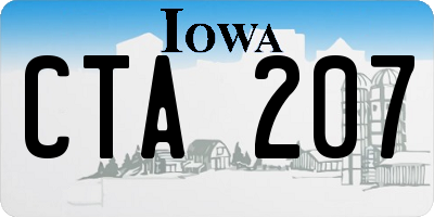IA license plate CTA207