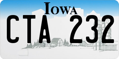 IA license plate CTA232