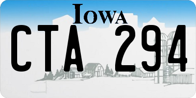 IA license plate CTA294