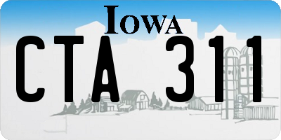 IA license plate CTA311
