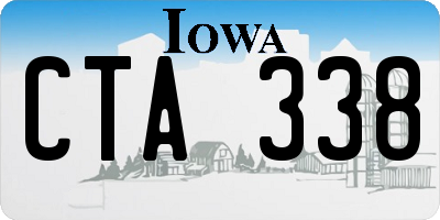 IA license plate CTA338