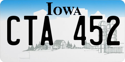 IA license plate CTA452