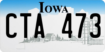 IA license plate CTA473