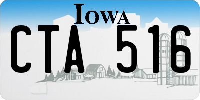 IA license plate CTA516