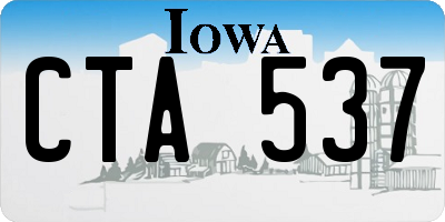 IA license plate CTA537
