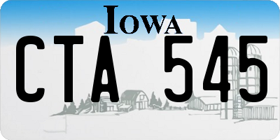 IA license plate CTA545