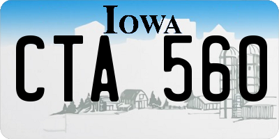 IA license plate CTA560