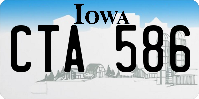 IA license plate CTA586