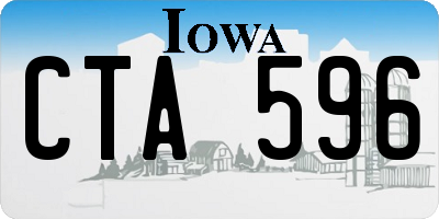 IA license plate CTA596