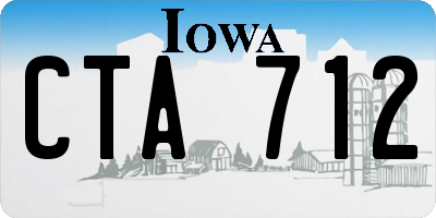 IA license plate CTA712