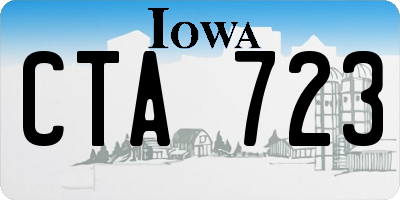 IA license plate CTA723