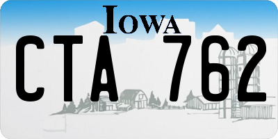 IA license plate CTA762