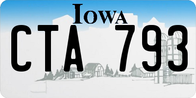 IA license plate CTA793