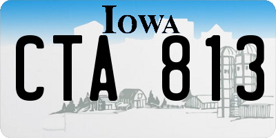 IA license plate CTA813