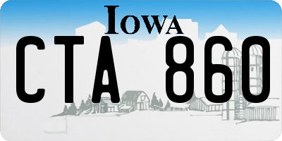 IA license plate CTA860