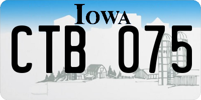 IA license plate CTB075