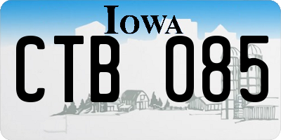 IA license plate CTB085
