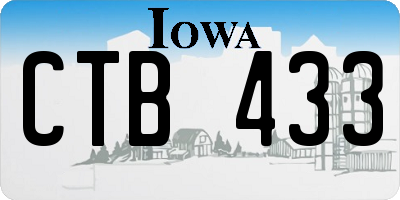 IA license plate CTB433