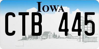 IA license plate CTB445