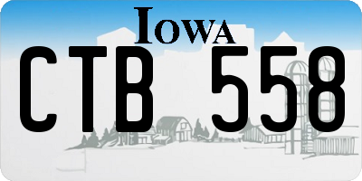 IA license plate CTB558
