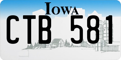 IA license plate CTB581