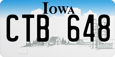 IA license plate CTB648